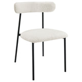 Anzio - Boucle Upholstered Dining Side Chair (Set of 2) - White