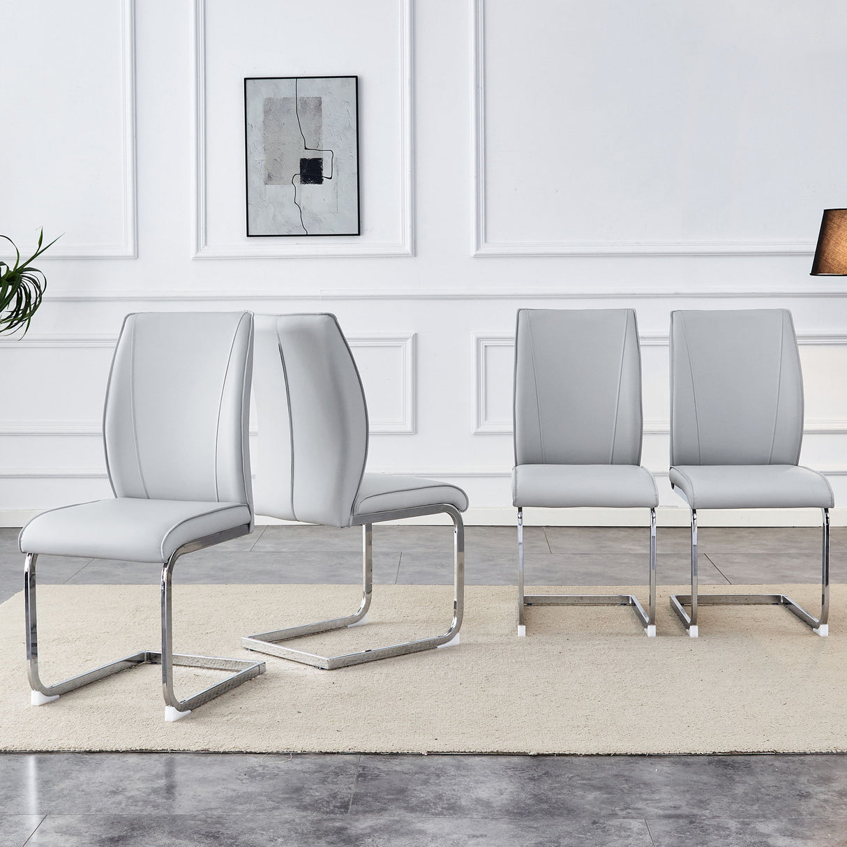 Luxury Simple Arch Chair, High Resilience With Metal Legs