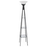 Gianni - Versatile Shelf Tower Floor Lamp - Charcoal Black
