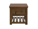 Walnut - 1 Drawer Chairside Table