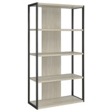 Loomis - 72" 4-Shelf Bookshelf - Whitewashed Gray