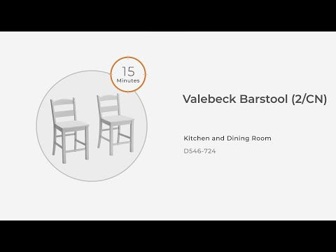 Valebeck - Black / Brown - Barstool (Set of 2)