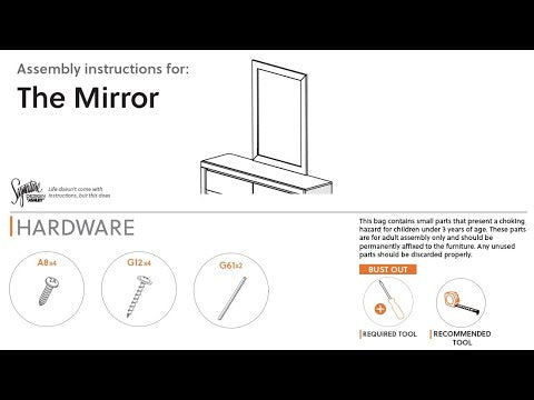 Paxberry - Whitewash - Bedroom Accent Mirror