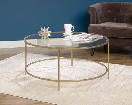 Int Lux Coffee Table Rd Satin Gold/clr image