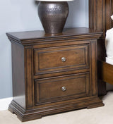 Liberty Furniture Big Valley 2 Drawer Nightstand with Charging Station in Brownstone image